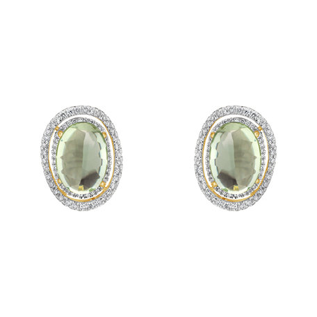 Diamond earrings with Amethyst Variant Whisper