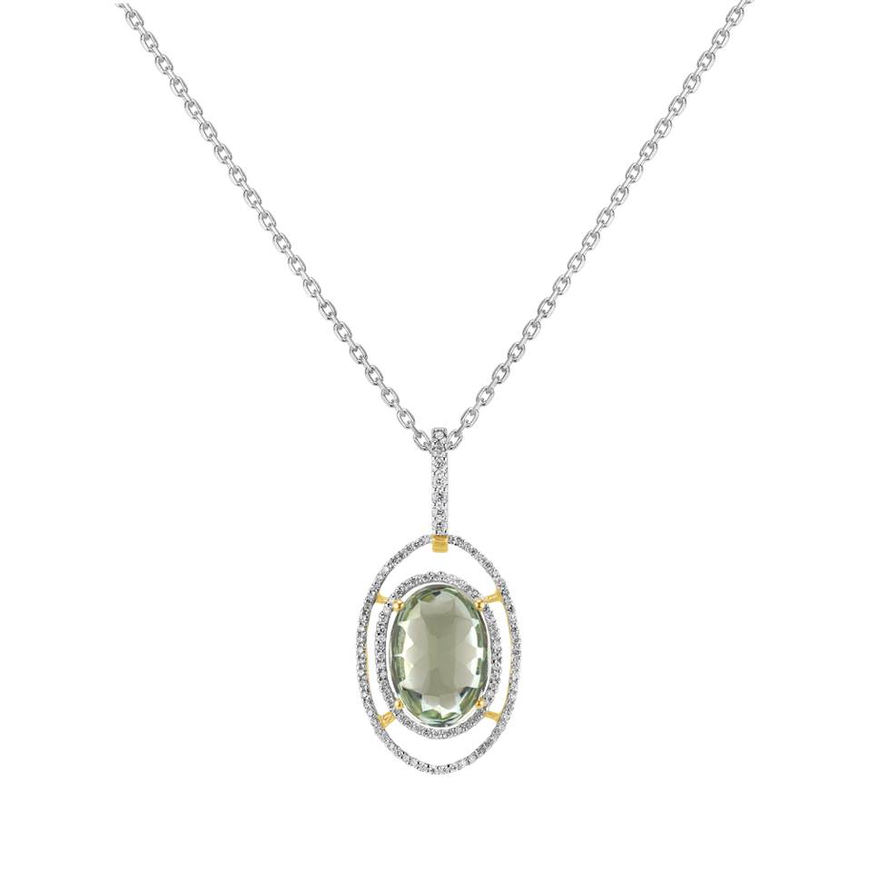Diamond pendant with Amethyst California Imagination