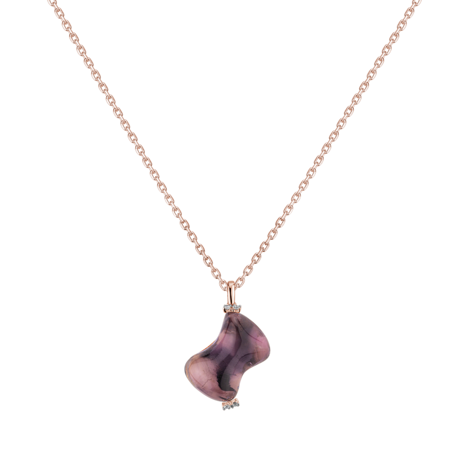 Diamond pendant with Amethyst Auriga