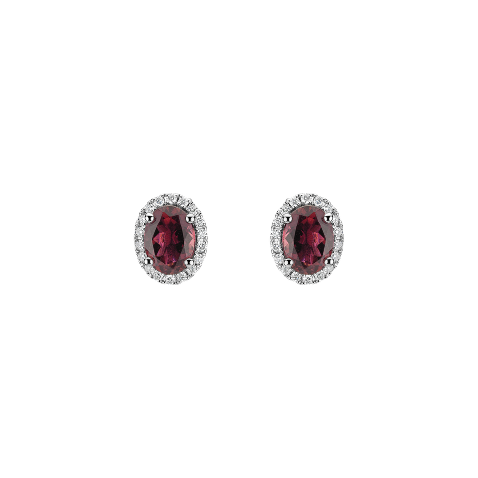 Diamond earrings with Tourmaline Imperial Allegory