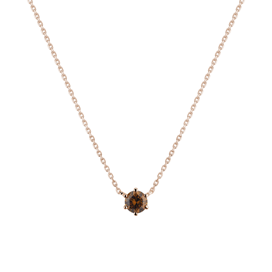 Necklace with orange diamonds Essential Drop