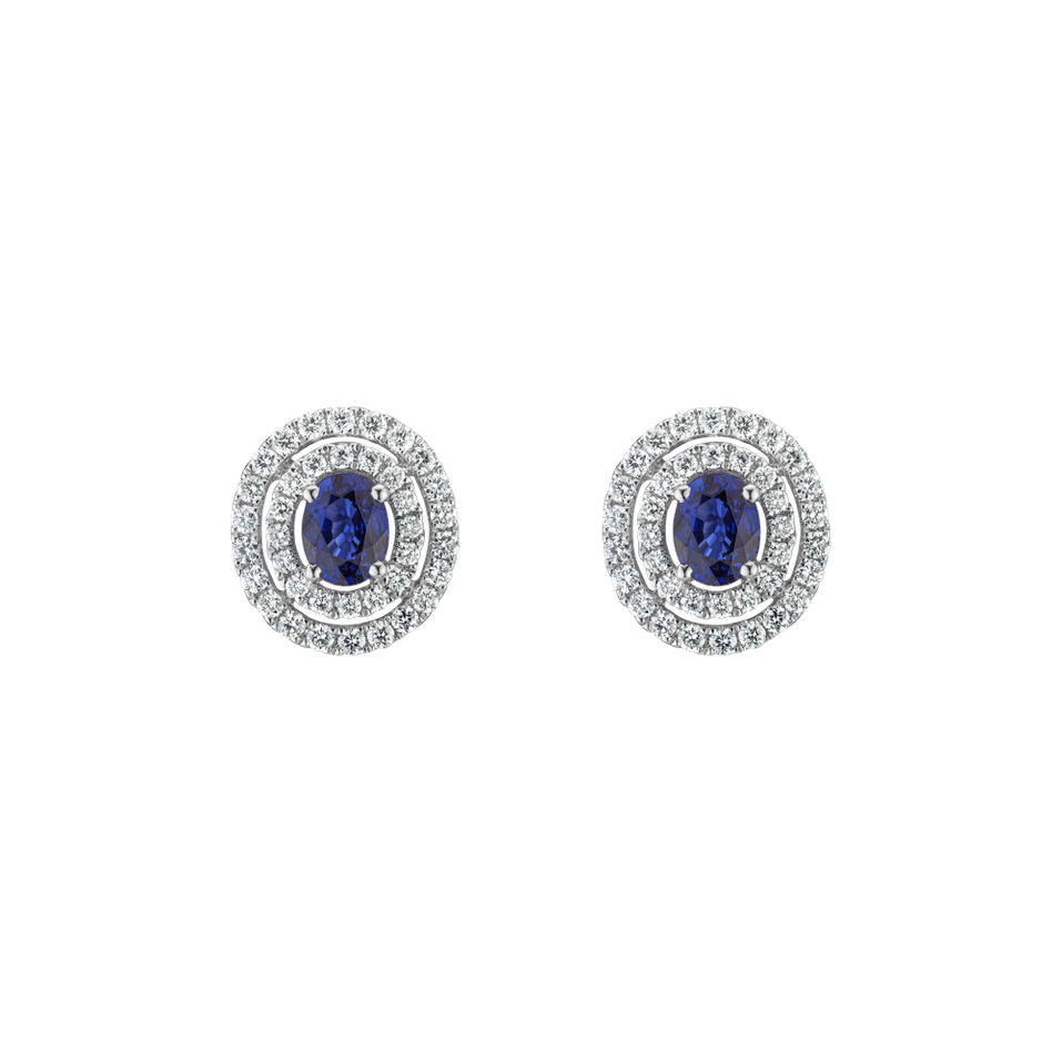 Diamond earrings with Sapphire Demetrio