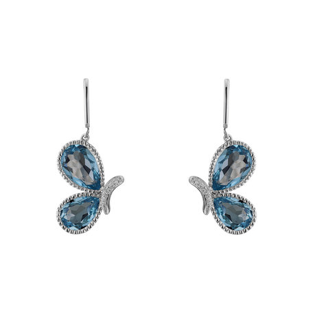 Diamond earrings and Topaz Ultra Beauty