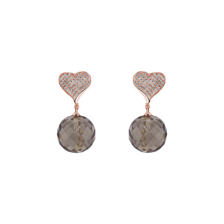 Diamond earrings with Quartz Voidwoken
