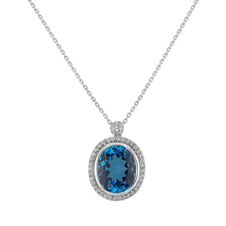 Diamond necklace with Topaz Alban