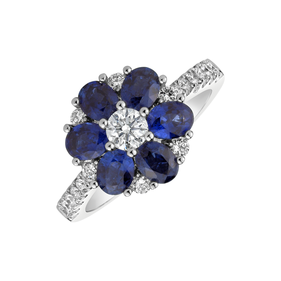 Diamond ring with Sapphire Daleyza