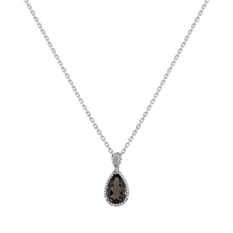 Diamond pendant with Quartz Ecliptica