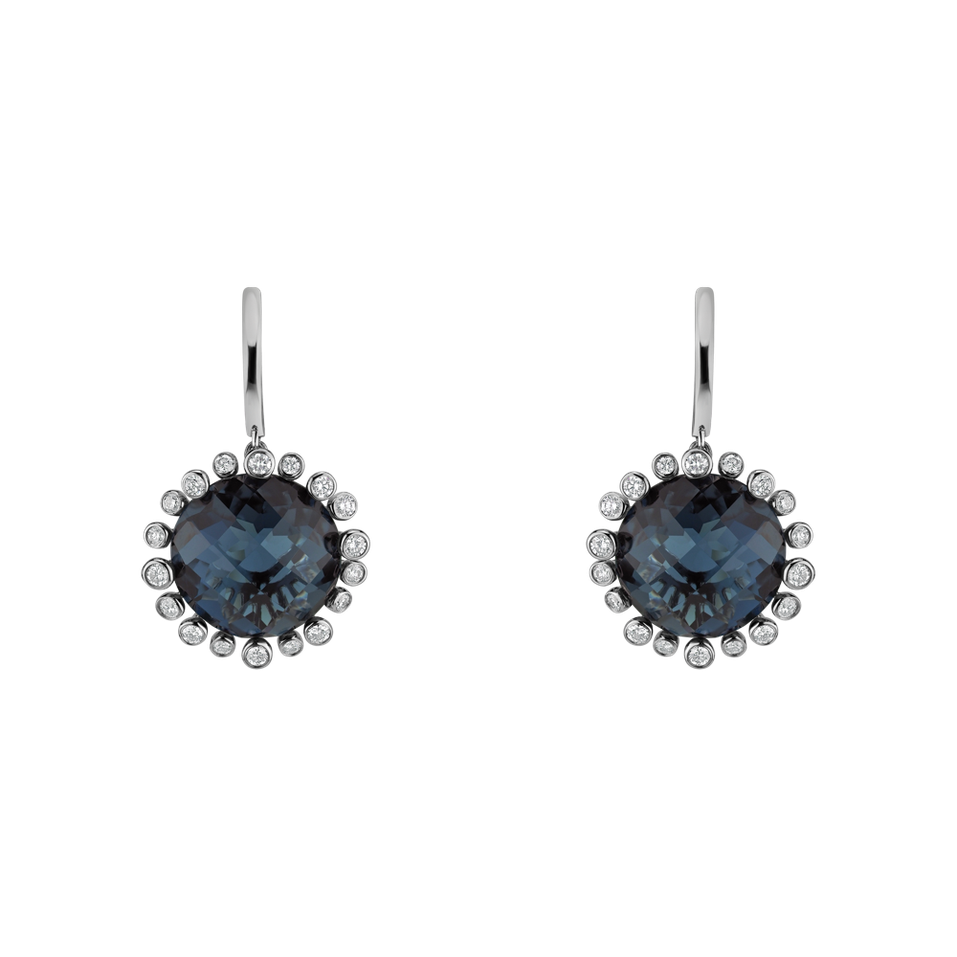 Diamond earrings with Topaz Sandra