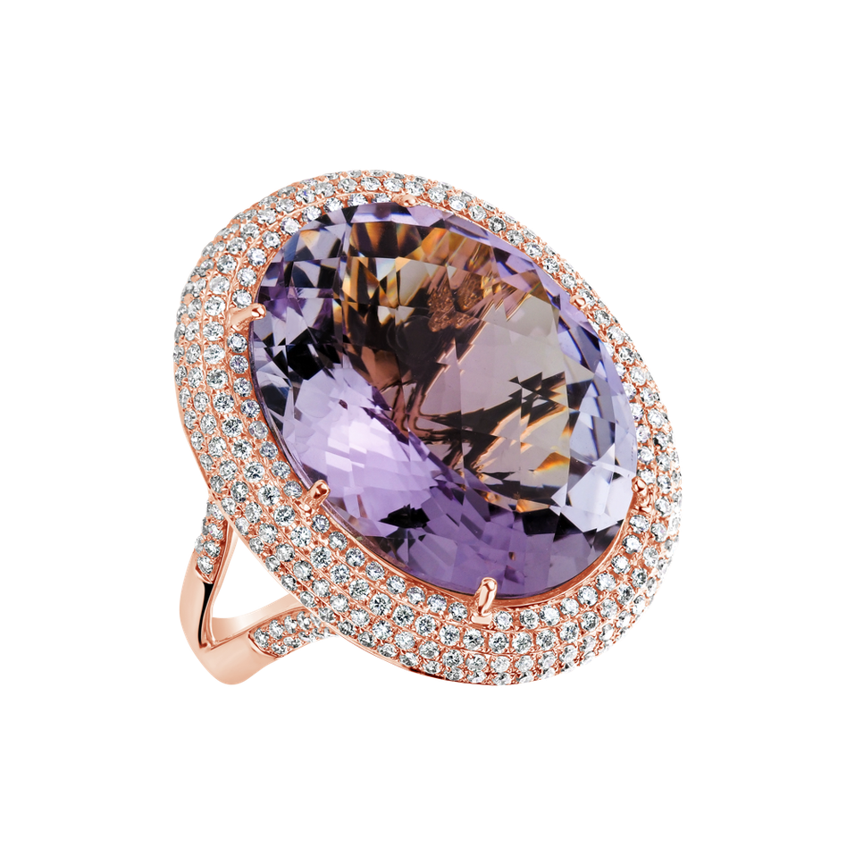 Diamond rings with Amethyst Fairytale Majesty