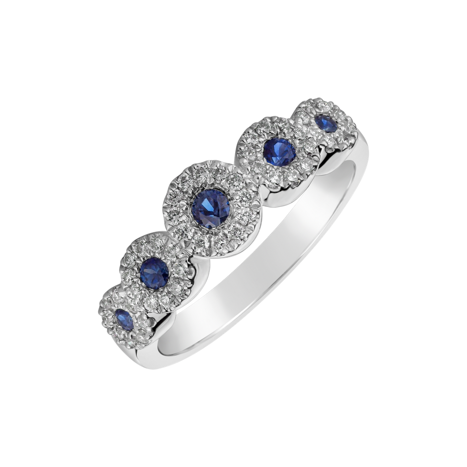 Diamond ring with Sapphire Zoraide