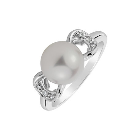 Diamond ring with Pearl Pearl Passion