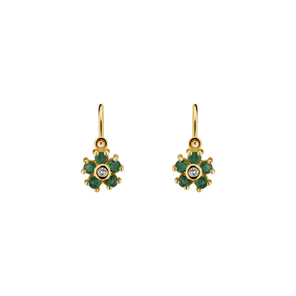 Children's diamond earrings and Emerald Diamond Emotion