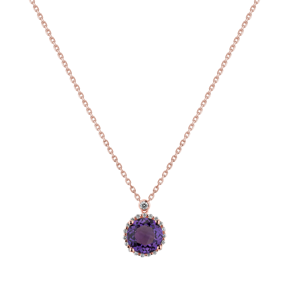 Diamond pendant with Amethyst Mystic Opulence