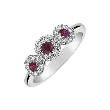 Diamond ring with Ruby Shannon