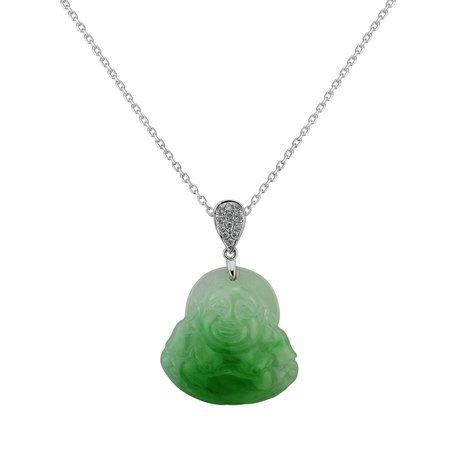 Diamond pendant with Jade Noble Glow