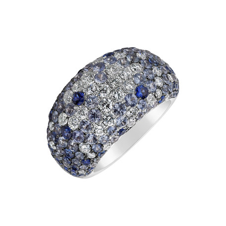 Diamond ring with Sapphire Schazzenan