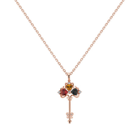 Diamond pendant with Sapphire Autumn Key