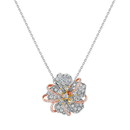 Diamond pendant Eminence of Camellia