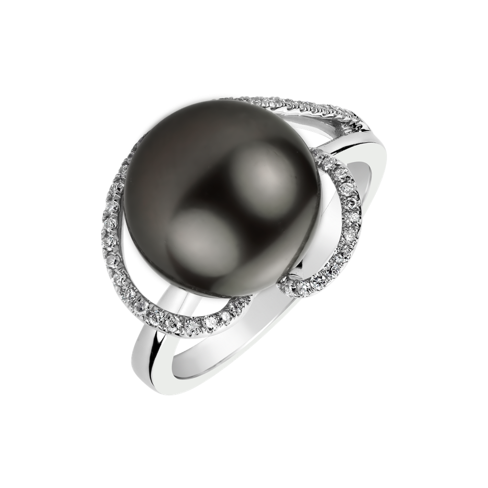 Diamond ring with Pearl Mert