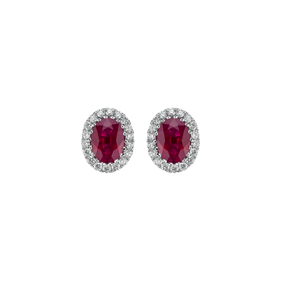 Diamond earrings with Ruby Desire Kingdom