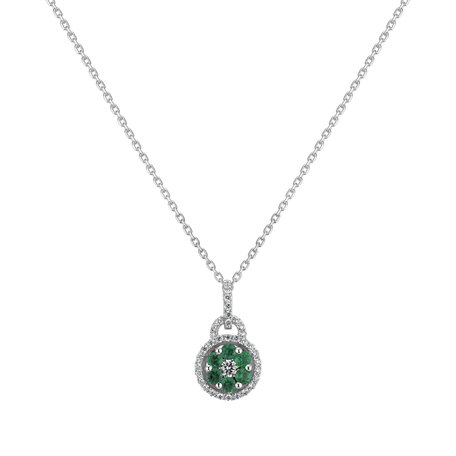 Diamond pendant with Emerald Godly Illusions