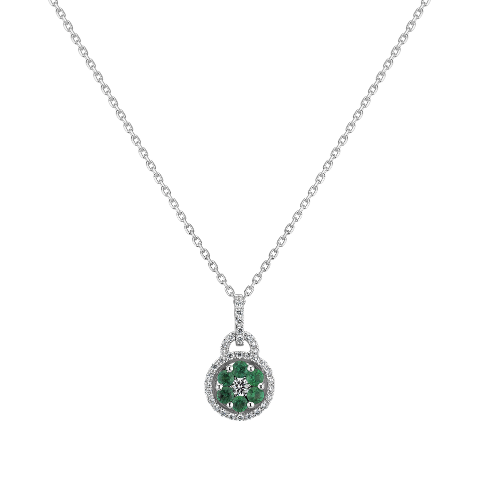 Diamond pendant with Emerald Godly Illusions