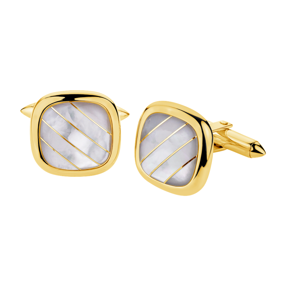 Cufflinks with Mother of Pearl Lunettes D'or