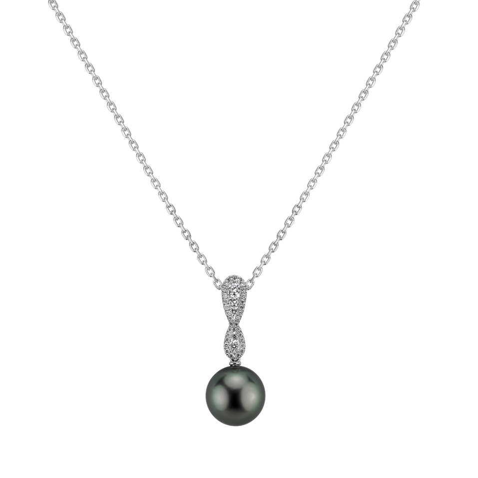 Diamond pendant with Pearl Shemora