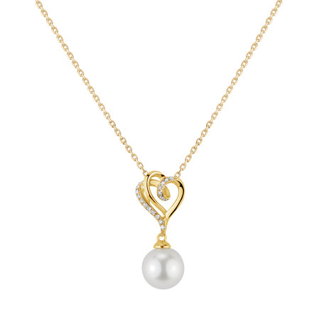Diamond pendant with Pearl Phantom Ocean