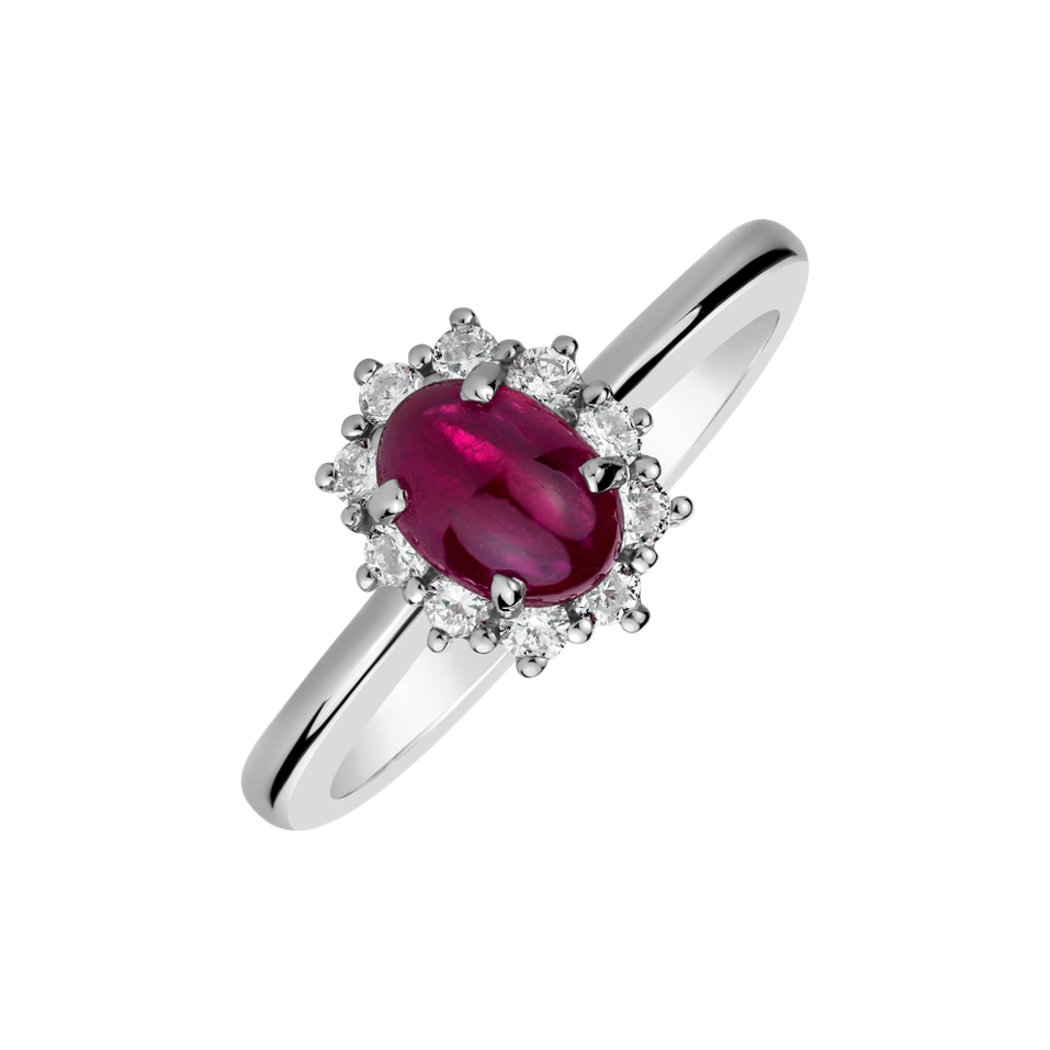 Diamond ring with Ruby Paper Ring