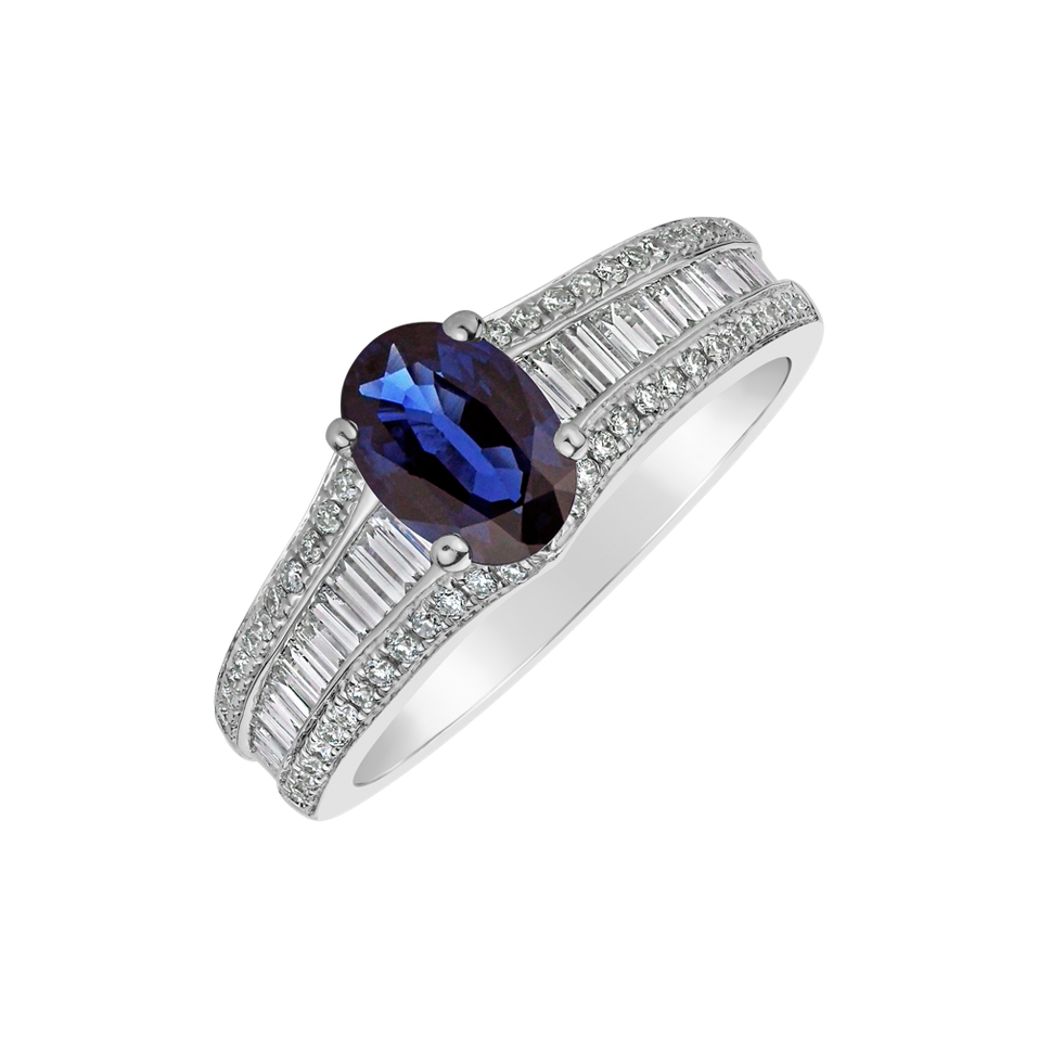 Diamond ring with Sapphire Sapphire Desire
