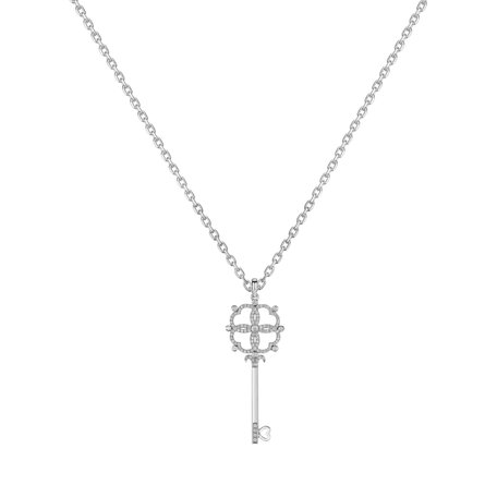 Diamond pendant Cross Key