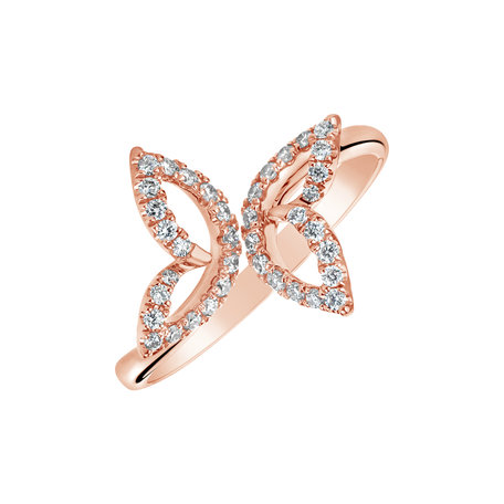 Diamond ring Butterfly Silhuette