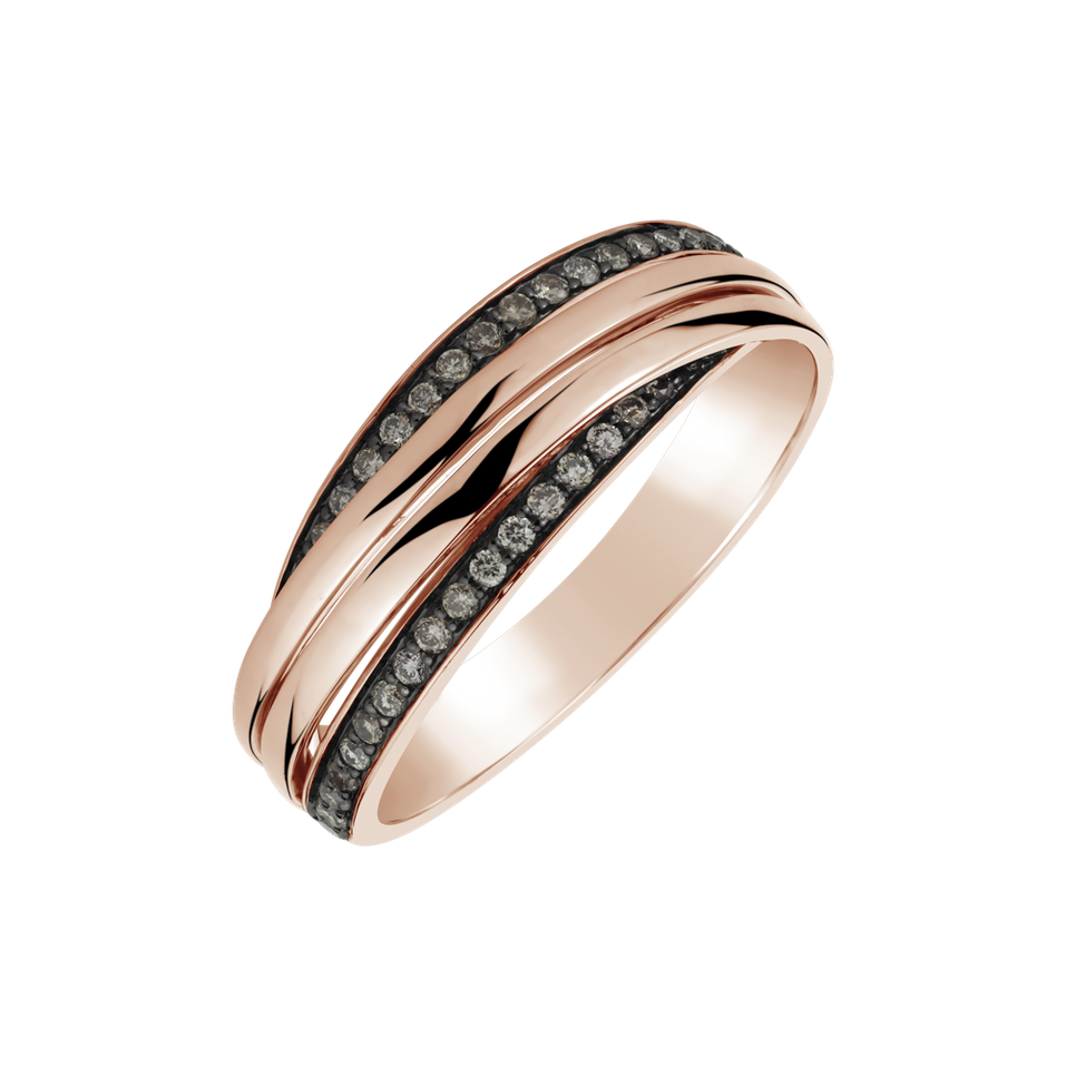 Ring with brown diamonds Dawn Passion