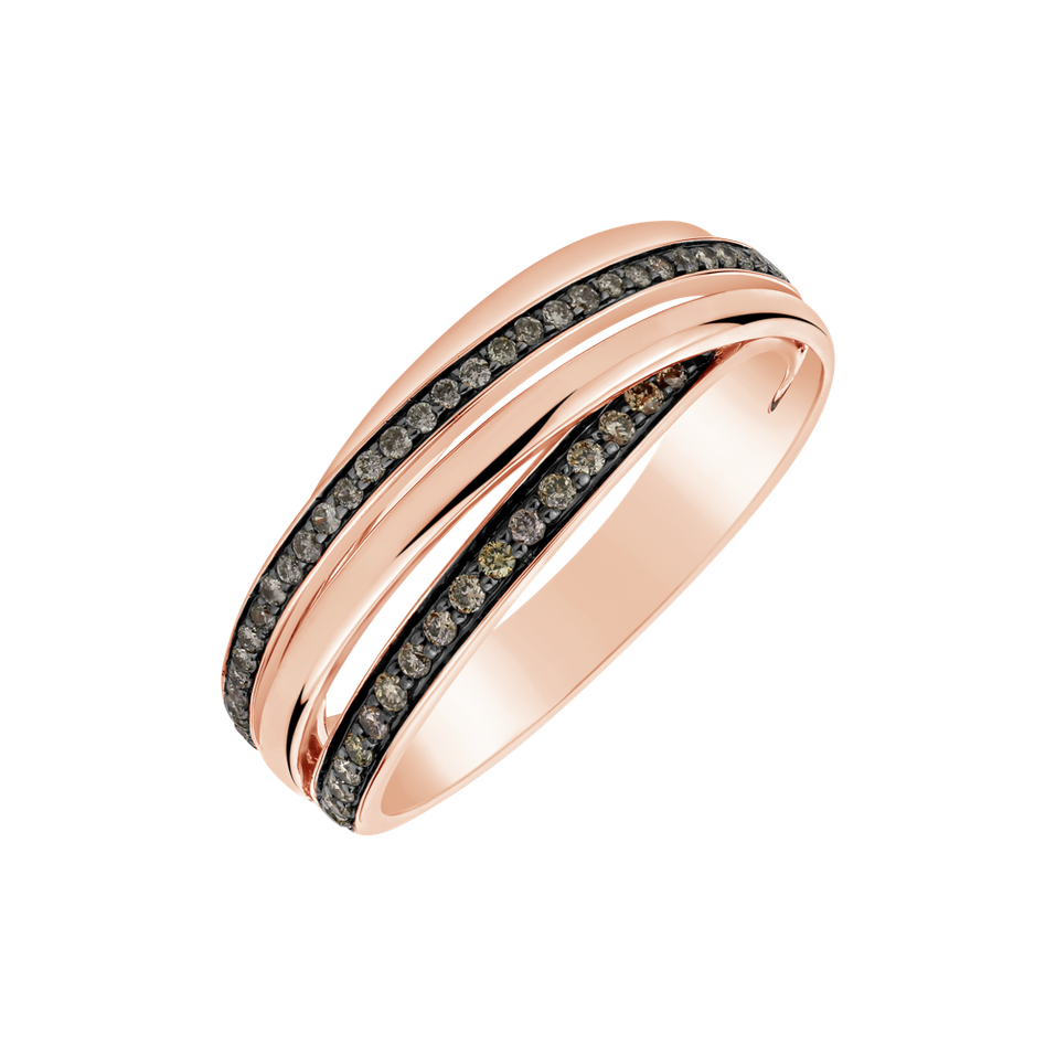 Ring with brown diamonds Dawn Passion