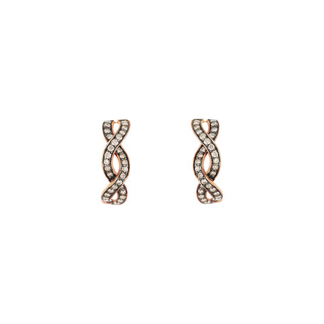 Earrings with brown diamonds Dream Symphony