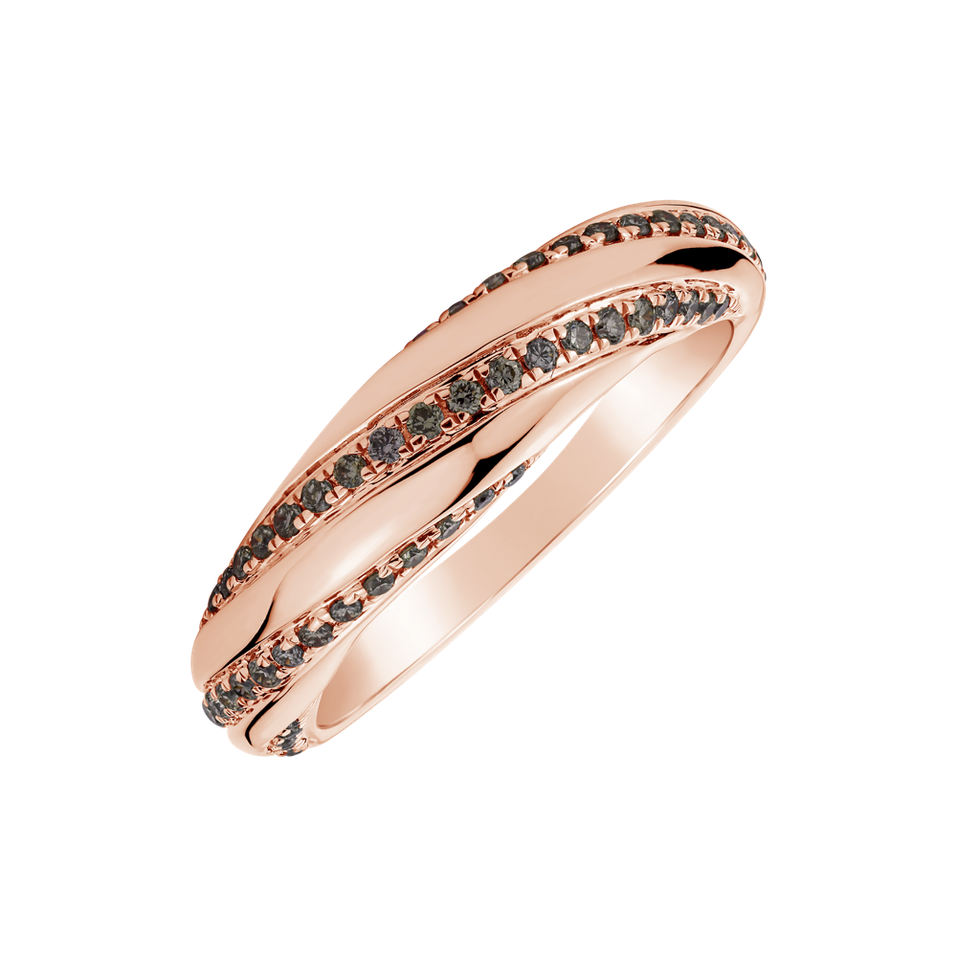 Ring with brown diamonds Royal Impression
