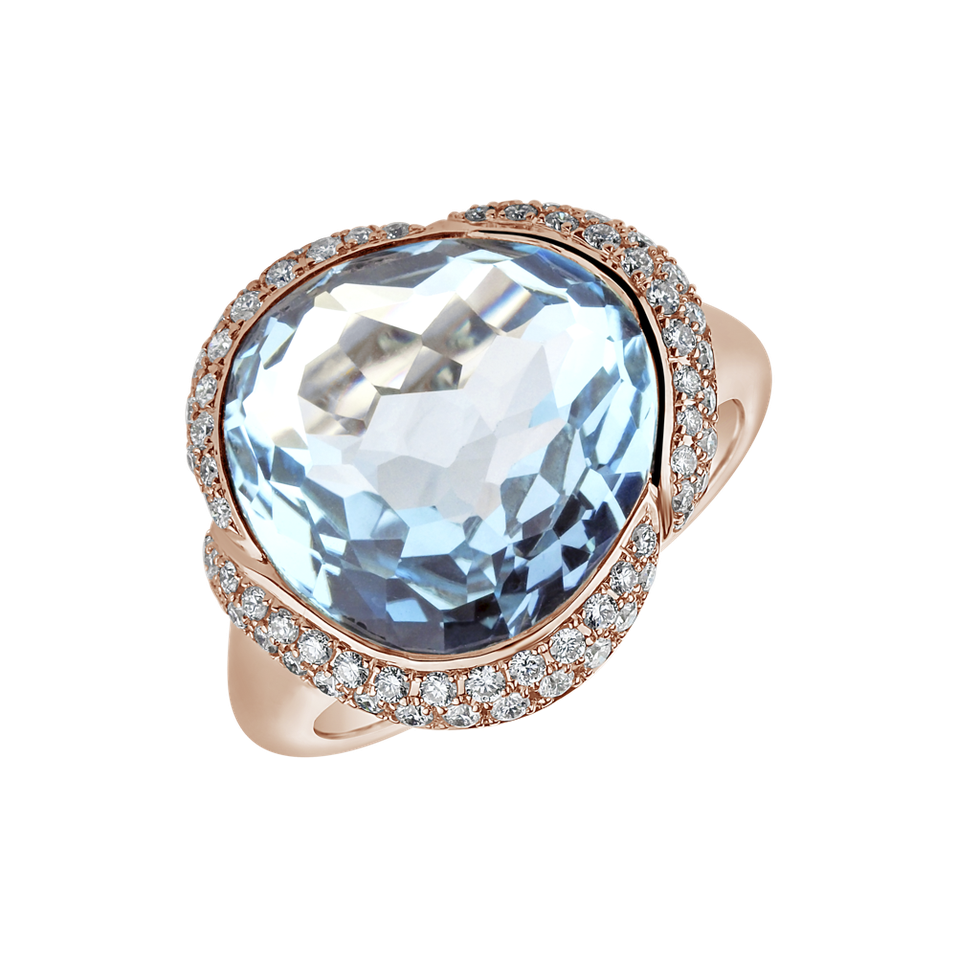Diamond ring with Topaz Marvelou Allure