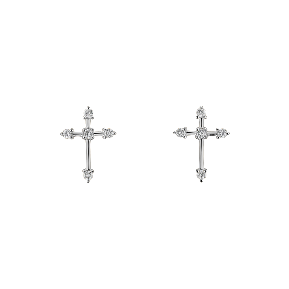 Diamond earrings Passion Cross