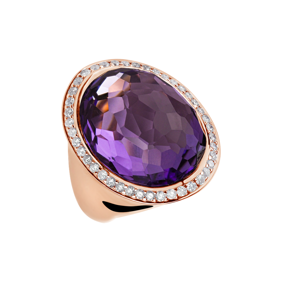 Diamond rings with Amethyst Pretty Errin