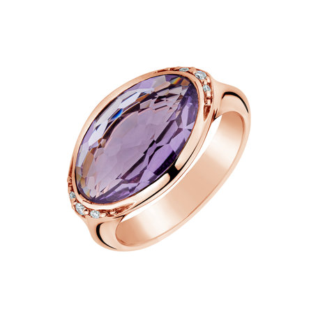 Diamond rings with Amethyst Mistress Poetry