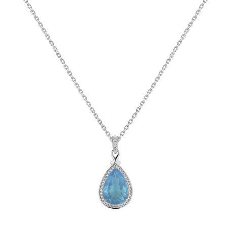 Diamond pendant with Apatite Kingdom Hope