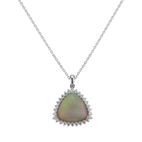 Diamond pendant with Opal Royal Opal