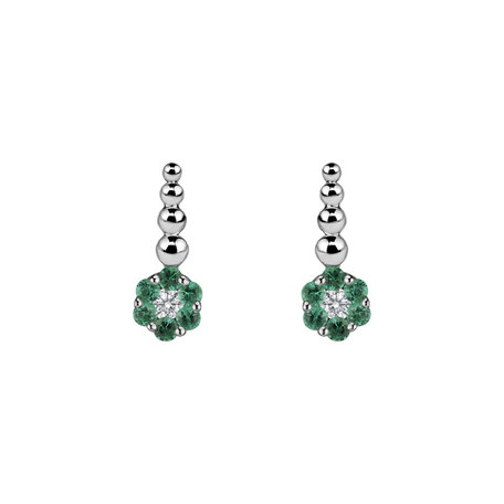 Diamond earrings and Emerald Mckenna