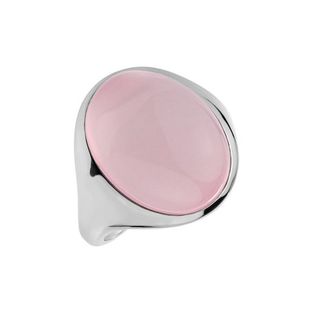 Ring with Rose Quartz Bubble Coctail
