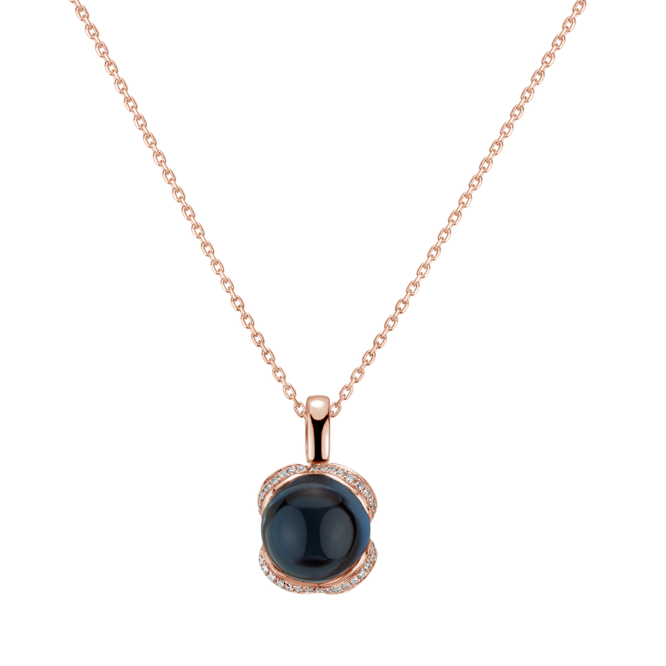 Diamond pendant with Topaz Royal Drop