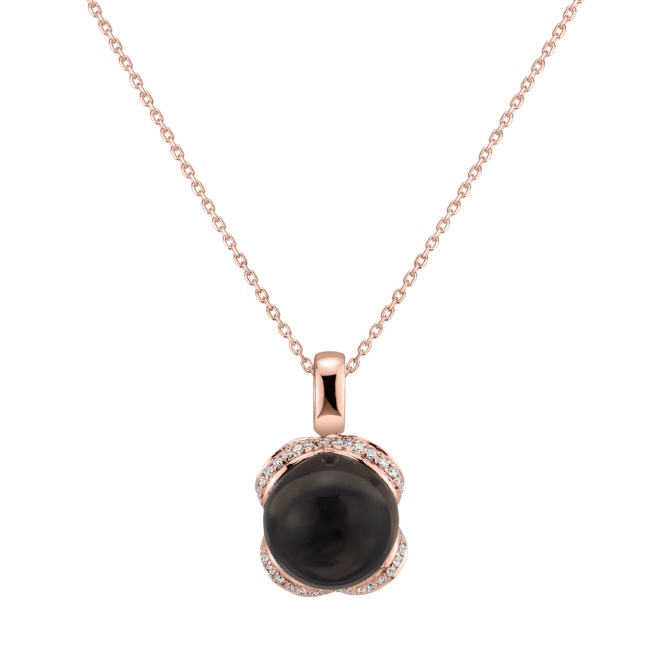 Diamond pendant with Quartz Royal Drop