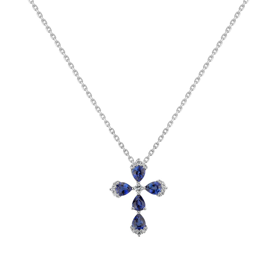 Diamond pendant with Sapphire Temptation Cross