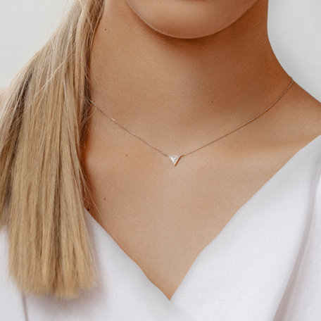Diamond necklace Charming Triangle