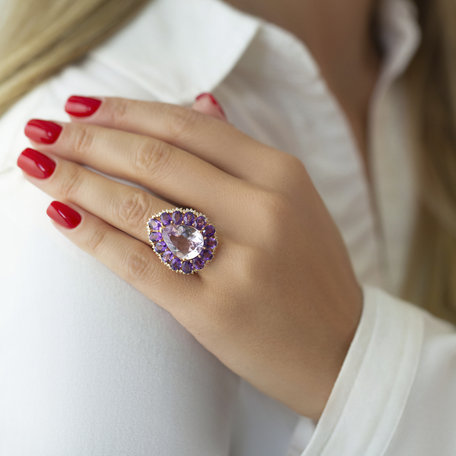 Diamond rings with Amethyst Ella-Rose